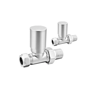 Reina Portland Straight Brushed Radiator Valves