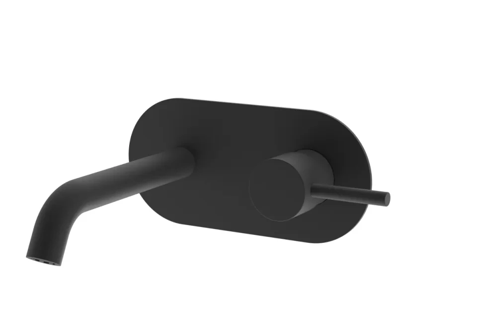 Saneux Cos Wall Mounted Basin Mixer - Matte Black product image - Image 1