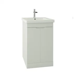 Saneux Indigo 50cm 2 Door Floor Standing Unit - Gloss White