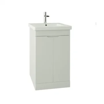 Saneux Indigo 50cm 2 Door Floor Standing Unit - Gloss White product image - Image 1