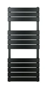 Just Taps Hix Radiator Matt Black 1200 X 500