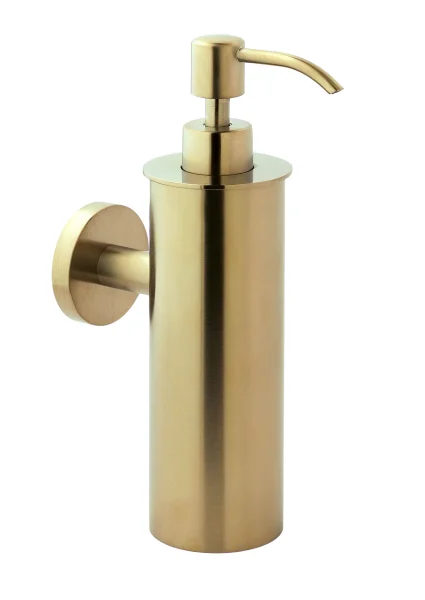 Just Taps Vos Soap Dispenser Wall Mounted Brushed Brass