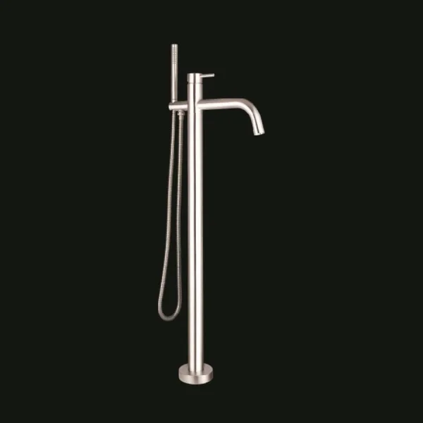 Just Taps Inox Floor Standing Bath And Shower Mixer With Kit