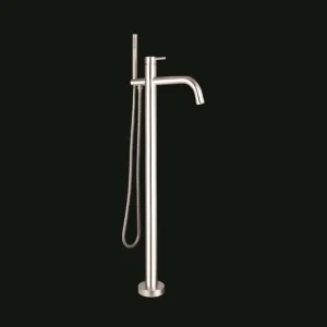 Just Taps Inox Floor Standing Bath And Shower Mixer With Kit