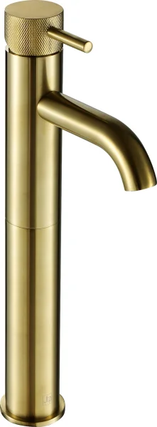 Just Taps Vos Tall Single Lever Basin Mixer Brushed Brass