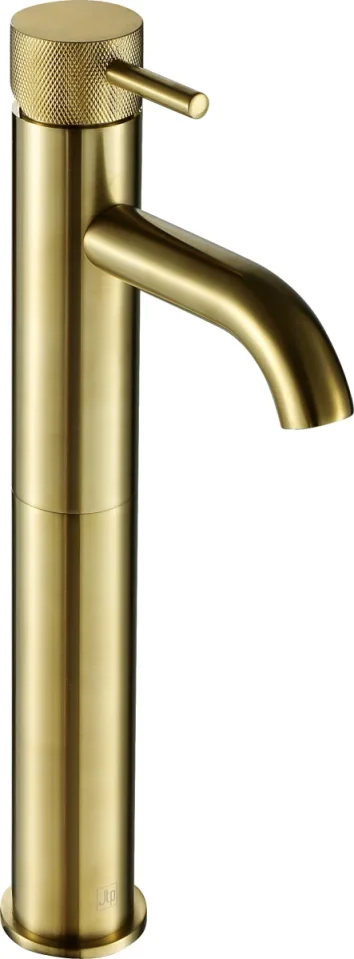 Just Taps Vos Tall Single Lever Basin Mixer Brushed Brass product image - Image 1