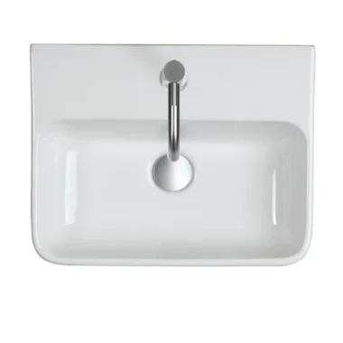 Crosswater Navona Counter Basin 450 X 350 1 Tap Hole White