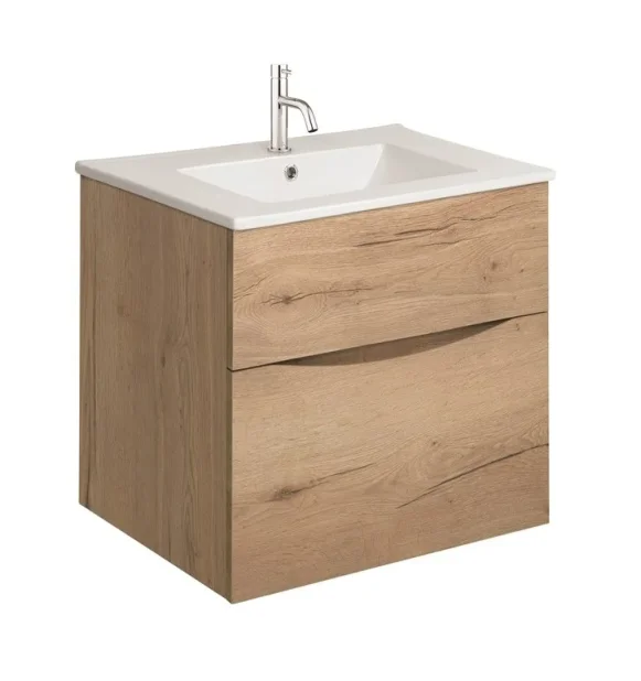 Crosswater Glide Ii 2 Drawer Basin Unit 500 Windsor Oak product image - Image 1