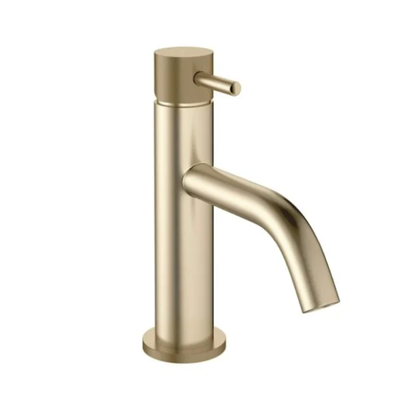 Crosswater MPRO Basin Monobloc Knurled Brushed Brass