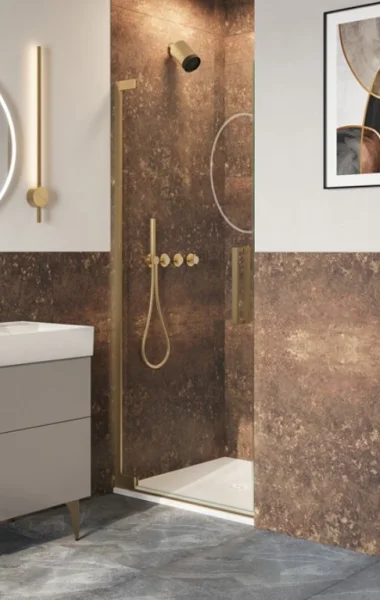 Crosswater Asura 8mm Hinged Door 1000 Brushed Brass