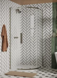 Crosswater Asura 8mm Quadrant Door 900 X 900 Brushed Nickel