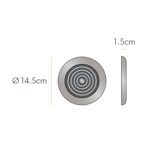 Hib Turbo Inline Fan, Chrome - Non Illuminated 14.5 X D1.5cm technical drawing - Image 2