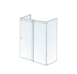 Shower Lab View 32 Standard-sliding Door + Fixed Panel + Two Return Panel 1440 - 1520 X 767 - 787 X 2000