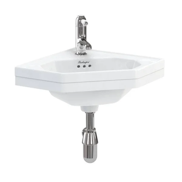 Burlington Corner Basin 1th 430 X 430 Gloss White