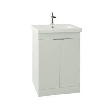 Saneux Indigo 60cm 2 Door Floor Standing Unit - Gloss White product image - Image 1