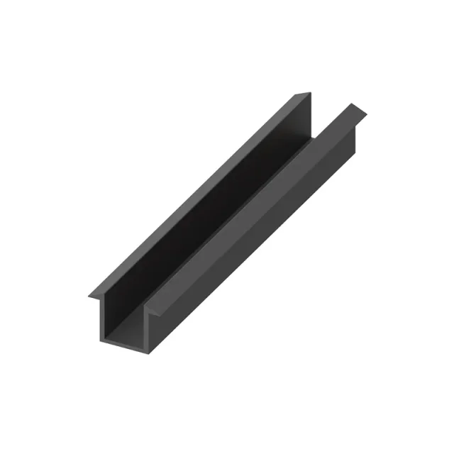 Abacus Glass Recessed Channel -10mm Black - 2400mm product image - Image 1