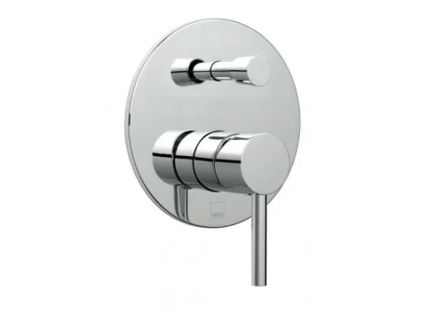 Vado Zoo 2 Outlet Single Lever Concealed Manual Valve With Diverter Round Backplate Chrome detail view - Image 2
