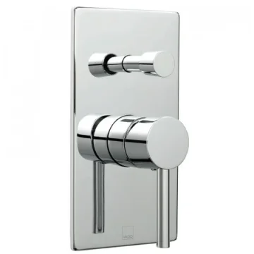 Vado Zoo 2 Outlet Single Lever Concealed Manual Valve With Diverter Rectangular Backplate Chrome