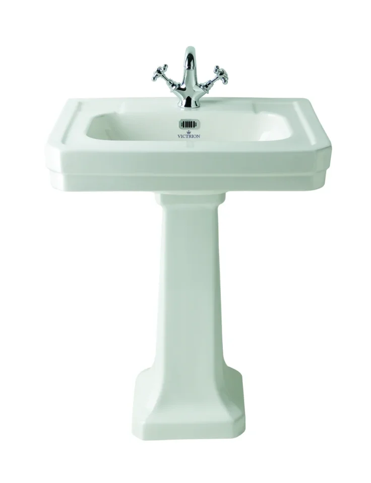 Bc Designs Victrion 640mm Basin 1th White detail view - Image 3