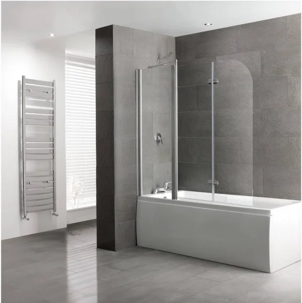 Eastbrook Volente 1 Fixed 2 Hinge Panel 1550x1475 Easy-clean Chrome Profiles