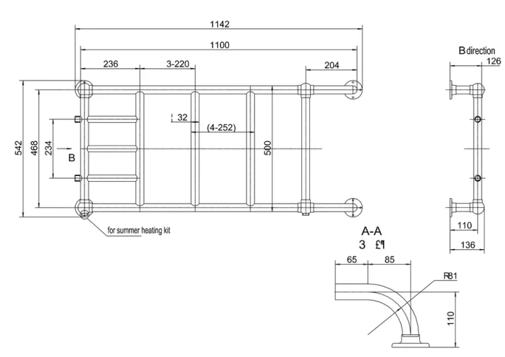 Burlington Chaplin - Chrome technical drawing - Image 2