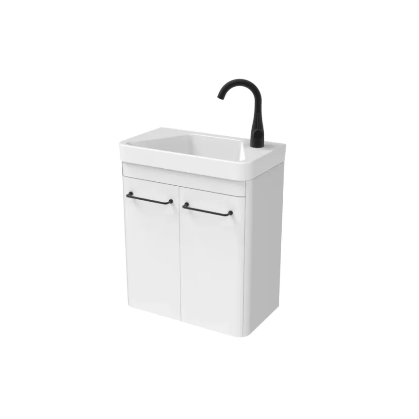 Saneux Hyde 50cm 2 Door Wall Mounted Unit - Matte White product image - Image 1