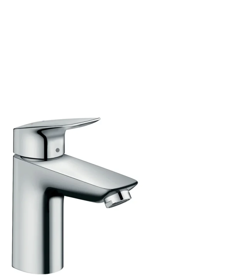 Hansgrohe Logis Basin Mixer 100 Push-open Chrome product image - Image 1