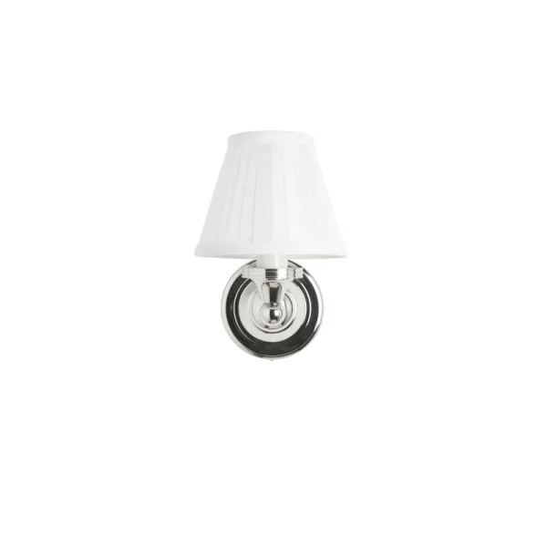 Burlington Round Base Light White Fine Chrome