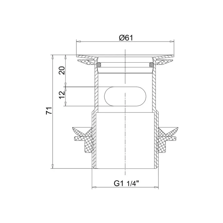 Britton Slotted Flip Top Basin Waste detail view - Image 2