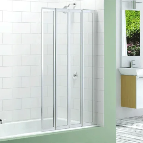 Merlyn 4 Fold Bathscreen 850 X 1400mm detail view - Image 2