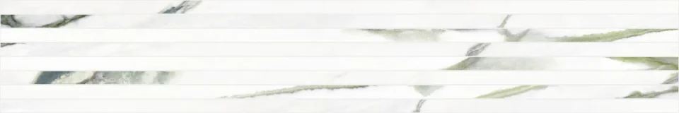 European Tiles Charmo Calacatta Green Narrow Strip 120 X 20cm Polished Wall Tile (sold Per Piece) detail view - Image 2
