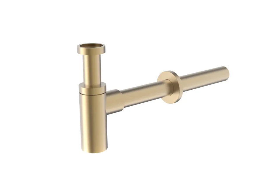 Saneux Cos Round Bottle Trap - Brushed Brass product image - Image 1