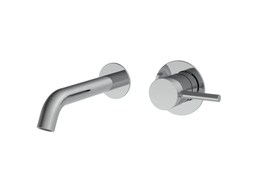 Saneux Cos Wall Mounted 2 Plate Basin Mixer - Chrome product image - Image 1