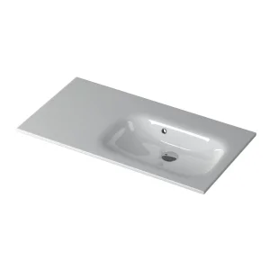 Faeber Infinite M1 Pearl 900mm Right Hand Furniture Basin White polished
