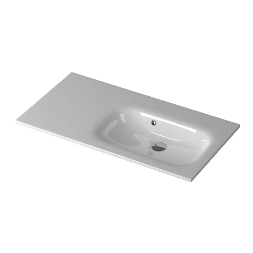 Faeber Infinite M1 Pearl 900mm Right Hand Furniture Basin White polished product image - Image 1