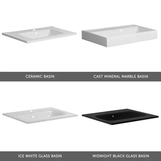 Crosswater Glide Ii Basin Glass 700 0th Ice White detail view - Image 2