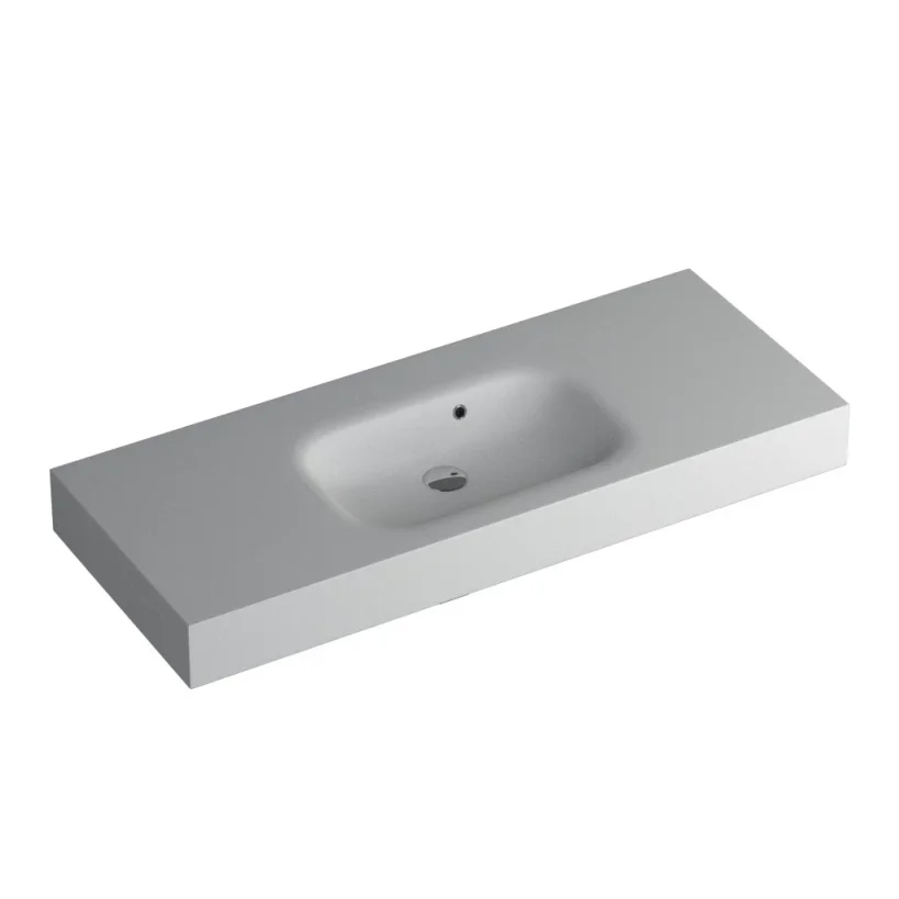 Faeber Infinite S1 Pearl 1200mm Single Central Wall Hung Basin White Matt product image - Image 1
