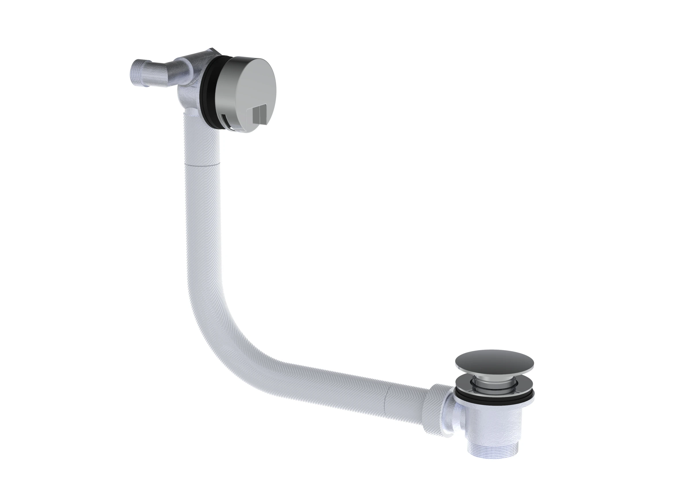 Saneux Cos Bath Filler Overflow & Clicker Waste - Chrome