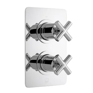 Vado Dx Elements 3 Outlet 2 Handleconcealed Thermostatic Valve Soft Square Backplate Chrome