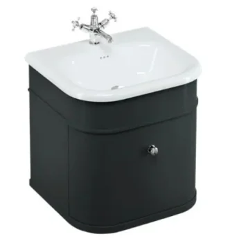 Burlington Chalfont Single Drawer Unit 550mm Black product image - Image 1