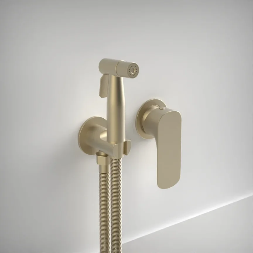 Ava Purity Douche Kit W/ Flanges - Brushed Brass product image - Image 1