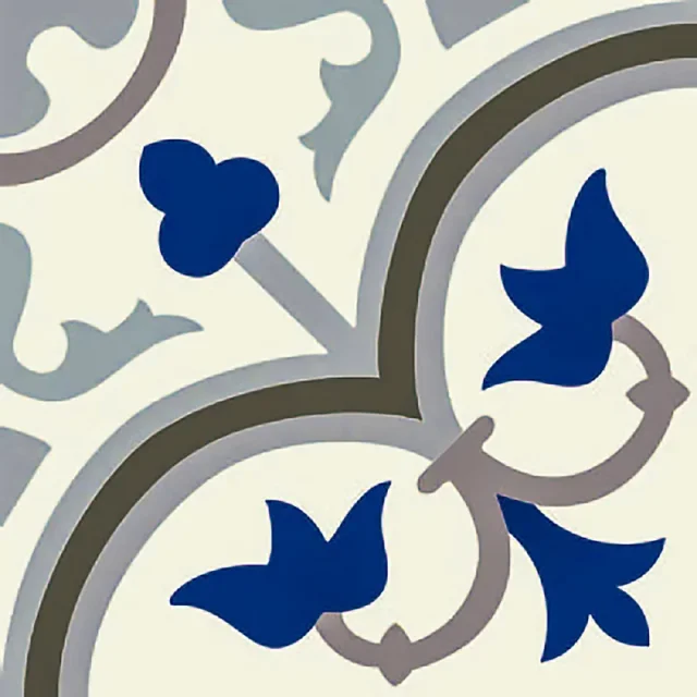 European Tiles Passion Azul 20x20 Patterned Tile detail view - Image 2