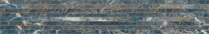 European Tiles Charmo Blue Sunstone Narrow Strip 120 X 20cm Polished Wall Tile (sold Per Piece)