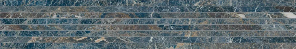 European Tiles Charmo Blue Sunstone Narrow Strip 120 X 20cm Polished Wall Tile (sold Per Piece) detail view - Image 3