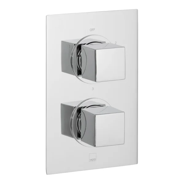 Vado Dx Mix 3 Outlet 2 Handle Concealed Thermostatic Valve Chrome