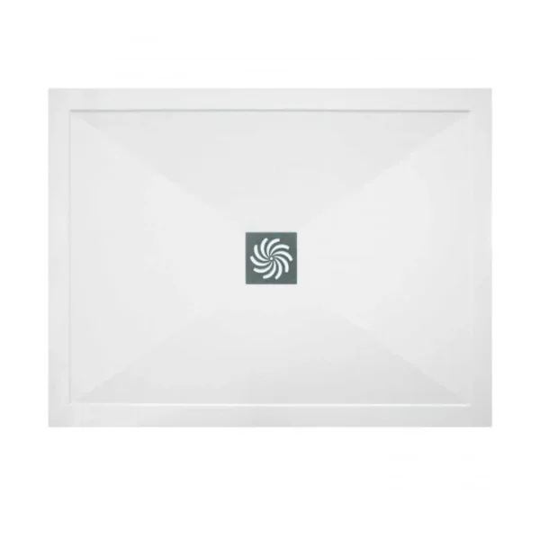 London Showers  Symmetry Slim 25 900 x 800mm Tray & Waste - White