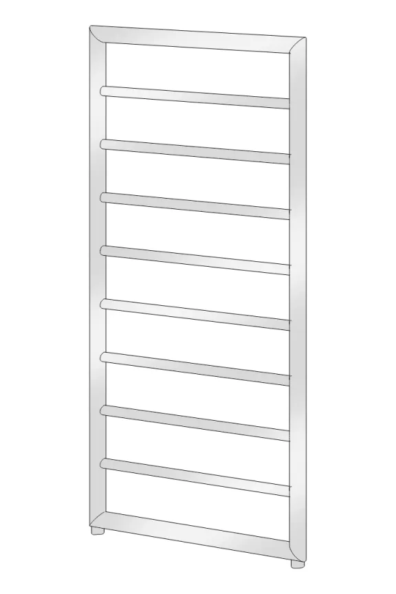 Ava Frame 1000x500mm Towel Rail Polished Stainless Steel  Oil Filled product image - Image 1