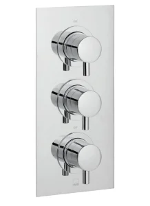 Vado Dx Celsius 2 Outlet 3 Handle Concealed Thermostatic Valve Rectangular Backplate Chrome