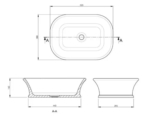 Bc Designs Magnus/senator Basin 525 X 380 Satin Rose detail view - Image 2