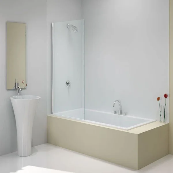 Merlyn Single Square Fixed Panel Bathscreen 800 X 1500mm